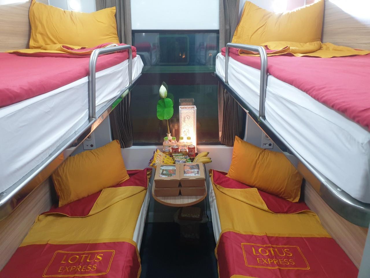 Hue - Ha Noi on Lotus Train SE20 (20h54 – 11h46) (Deluxe 4 Berths, One Way)